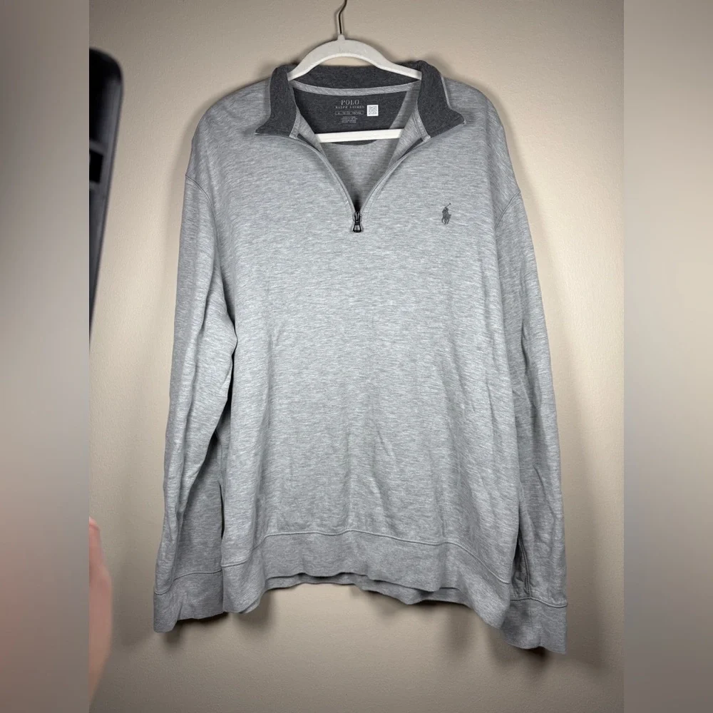 Polo Ralph Lauren Luxury Jersey Quarter-Zip Pullover - EUC Sz XL